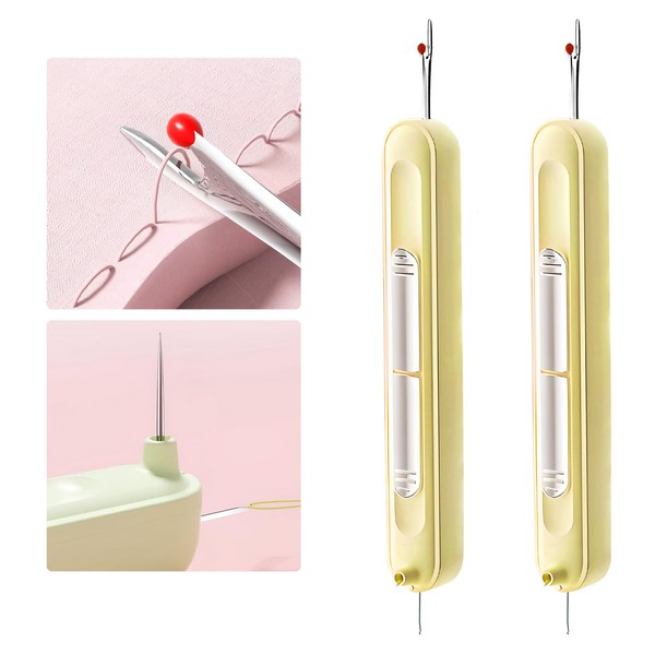 Upgraded 2 in 1 Needle Threaders Seam Ripper,Sewing Supplies,Multifunctional Sewing