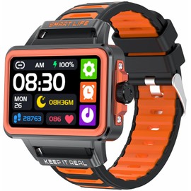 findtime Smartwatch Men Women with Heart Rate Monitor Sleep Tracker Fitness Watch NFC Music Control Message Reminder Play Military Sports Watch Teenagers Pedometer Watch for iOS Android