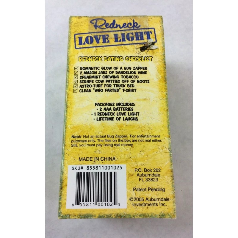 Redneck Love Light - Artificial Hillbilly Bug Zapper Novelty Device