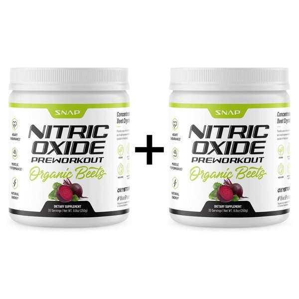 Beet Root Organic Pre-Workout Powder Nitric Oxide Beets Superfood 2-Pack Bundle
