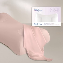 Sleep & Glow Omnia Tencel Pillowcase for Hair and Skin Fits Unique Shape of Sleep&Glow Omnia Pillow – Natural Eucalyptus Fiber – Hypoallergenic and Bacteriostatic (Rose Smoke)