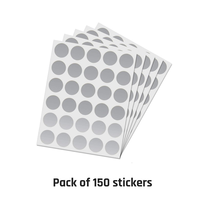 150 Pack, 1" Scratch Off Stickers Labels, Round Circle -