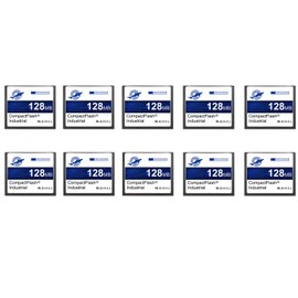 Dogfish 10 Pack 128MB Compact Flash Memory Card High Performance Industrial CF Type I Card FAT16 for Industrial Equipment and Vintage Digital Cameras
