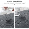 YIHOUSE Memory Foam Bath Mat Cobblestone Bathroom Rug Non Slip