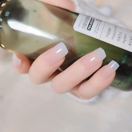 24PCS Sweet Girls Nail Tips Gradient Nails Fake Nails for Take Pictures, Wedding, Coming of Things, Parties, After-parties, False Nails