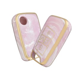 YALNORVA for VW Key Fob Cover, Key Fob Case Cover Fits for VW Volkswagen Atlas Golf Alltrack Atlas Jetta Passat Arteon Tiguan Car Accessories Smart Key