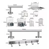 Juego Sets De Accesorios Para Baño Inoxidable Toallero 15pzs