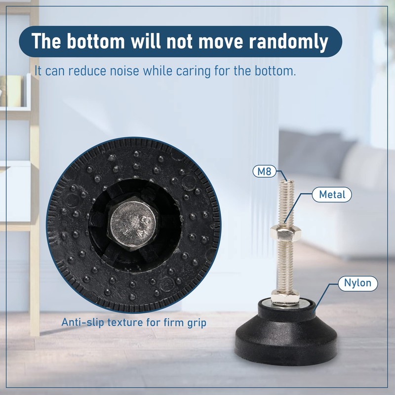 CNBTR Adjustable Furniture Glides 50mm Dia Table Desk Leveling Foot