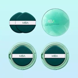 Miba 미바 마이 스킨 배리어 선쿠션 25g x 3입 + 퍼프 x 2입 세트 Miba My Skin Barrier Sun Cushion 25g x 3 Pieces + Puff x 2 Pieces Set