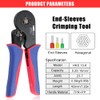 HKS Ferrule Crimping Tool AWG 23-7, Hexagonal Ratchet Self-Adjusting Crimper