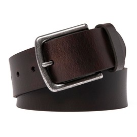 Fabio Valenti Men’s Casual Genuine Leather Jeans Belts 1 1/2" Wide Work Belt for Men (2098 Brown, 40/42)