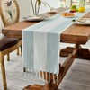 Wracra Linen Table Runner, Farmhouse Macrame Table Runners 60 Inches