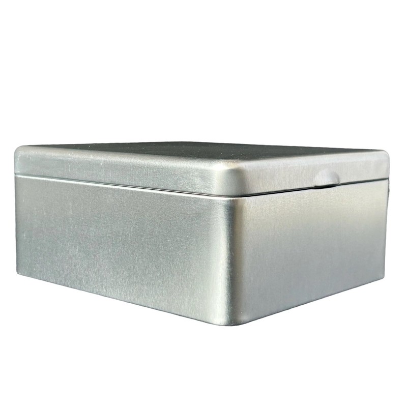 MediMuc Tea 4-Section Rectangular Tea Bag Tin, Tea Box with