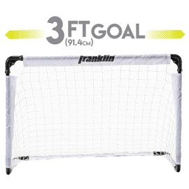 Franklin Sports Kids Mini Soccer Goal - Backyard Folding Net for Kids + Toddlers - Portable Steel Goal for Youth Soccer - 36" x 24"