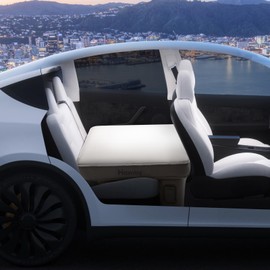 Havnby SUV Car Bed, TPU Air Foam Inflatable Backseat Mattress, Rearseat Camping CozyPad with Rechargeable Built-in Pump, Portable Blow Up Travel Sleeping Mattress for Rav4 CRV