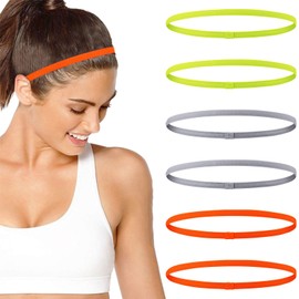 Pack of 6 Hairbands Boys Sports Hair Bands Men Hair Band Sport Children Headband Boys Football Elastic Hair Band Non-Slip Headbands Children Hair Bands Women Thin