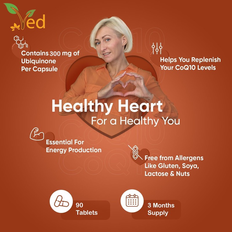 Ved Co Enzyme Q10 300mg 90 Tablets