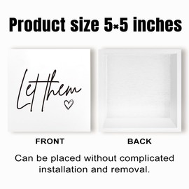 Let Them Sign, Mental Health Quotes Funny Work Office Home Farmhouse Decor Office Gifts for Coworkers Colleague Women Men Wood Sign