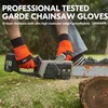 Vgo... GA9767CS Chainsaw Gloves, 12-Layer Chainsaw Protection, Safety Goatskin Leather