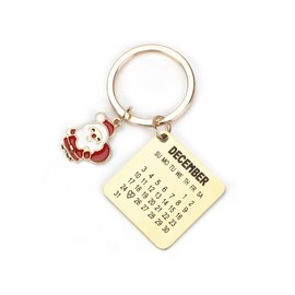 MUCOOS Christmas Keychain,Celebrate Christmas Calendar Date Keychain, Merry Christmas Keychain,Cute Keychain,Thoughtful Christmas Gifts for Friends,Anniversary Keychain,Christmas Keyrings for Women