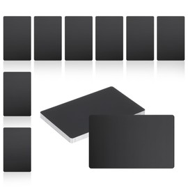 sourcing map 25Pcs Metal Business Card Blanks,1/64" Thick 3.4x2 Black Matte Aluminum Laser Engraving Materials Unique Cards for DIY Name Cards,Credit,Luggage Tags