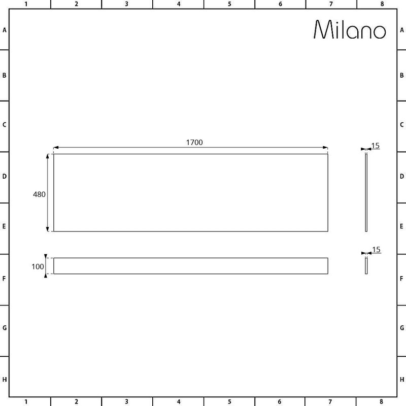Milano - White Waterproof Straight Bath Front Panel - 1700mm