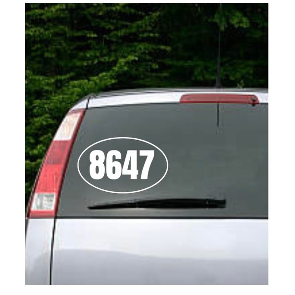 8647 7" White Decal Sticker. Stop Impeach Resist Bumper Election