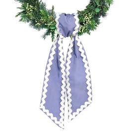 Ftuuo Wreath Sash for Front Door Light Blue Cotton Wreaths Satin Sash Burlap Garland Ribbon Accessories for Wreath Yard Doorway Indoor Outdoor Bow Bridal Shower Home Decor,5.11 x 55.1in