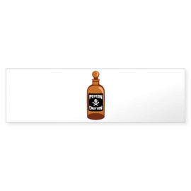 CafePress Poison Caution Bumper Sticker Sticker (Bumper 50 pk)