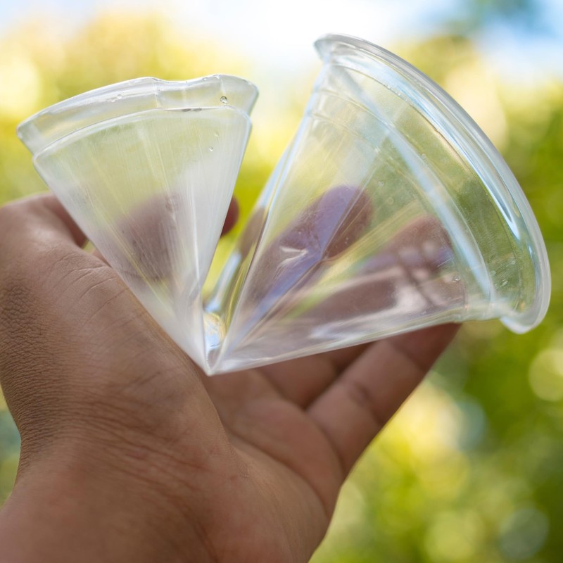 AIOS 50 x Smoothie Cups with Dome Lids Made from