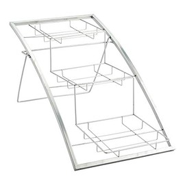 Eco Display Iron Condiment Rack Frame - 21" x 15 1/4" x 12 1/4" - 1 count box - Restaurantware, Silver, Medium