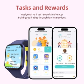 Parsonver Kids Smart Watch for Girls Boys Ages 6-12, Fitness Tracker with Task Rewards, 20 Sports, IP68, Step Counter, Heart Rate Sleep Monitor, Alarm Clock, Birthday Toy Gift for Healthy Habits, Blue