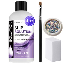 LOUINSTIC LOUINSTIC PolyGel Slip Solution 4 oz Anti-stick Polygel Nail Solutions Gel Nail Slip Liquid for Poly Nail Extension Gel