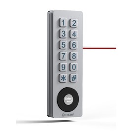 Universal Wired Garage Door Opener Keypad with Metal Casing, Works with Liftmaster, Chamberlain, Craftsman, Genie, Marantec, Linear, and Nortek, No Pairing Required Needed (Rectangular)