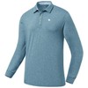 MoFiz Mens Long Sleeve Shirts Golf Polo Shirts Quick Dry