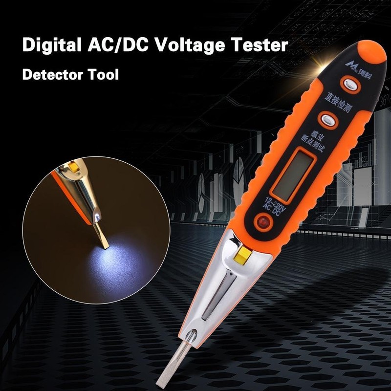 Contact Voltage Tester, Digital Electrical Voltage Tester 12-220 V AC/DC