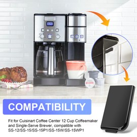 Water Reservoir Lid Replacement for Cuisinart SS-15P1 12-Cup Stainless Steel Coffee Maker and Single-Serve Brewer Replacement Parts, Reservoir Tank Lid Fit for Cuisinart SS-12/SS-15/SS-15W/SS-15WP1