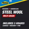 Assorted 12 pad Grit Steel Wool