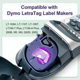 Dymo LetraTag Plastic Paper Iron-On Label Tape