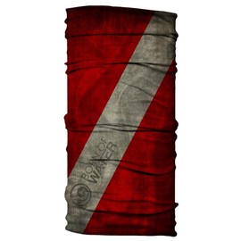 Born of Water Neck Gaiter: Diver Down Flag: Face Mask Shield UV Sun Protection