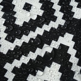 Adabana Outdoor Pillow for Chaise Lounge Head Pillow, Black Waterproof Headrest Lumbar Pillows with Adjustable Strap for Beach Patio Garden Swimming Pool Pack of 2