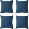 SWISSPACK 18"X18"inch 4 pcs Velvet Soft Decorative Square Throw Pillow