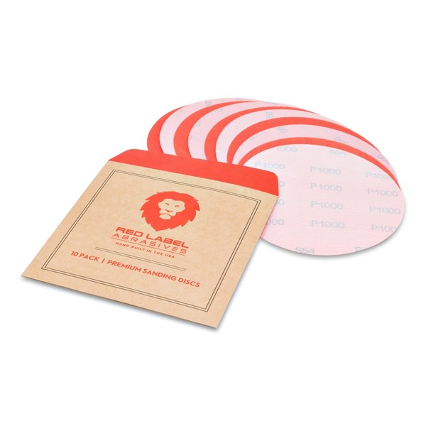 Red Label Abrasives 6 Inch 1000 Grit High Performance Hook