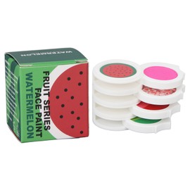 Face Body Paint Palette Colorful Water Based Glitter Face Makeup Pigment for Cosplay Parties 0.37oz Watermelon