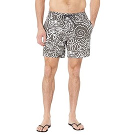 Quiksilver Men's Standard Mix Pcs 17Nb Elastic Waist Volley Swim Trunk Bathing Suit, White, X-Large