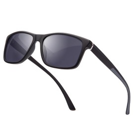 Amorays Men's Polarised Aviator Sunglasses UV400 Protection Classic Driving Fishing Running Outdoor Polarised Sunglasses, black