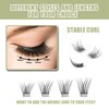 DIY Eyelash Extension, Glue Bonded Band Individual Lash 12 Clusters