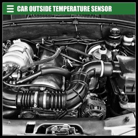 Hihaha Ambient Air Temperature Sensor, Outside Temperature Sensor, for Ford Bronco Sport Badlands 2021, Plastic, AU5Z-12A647-B, Black Durable Material