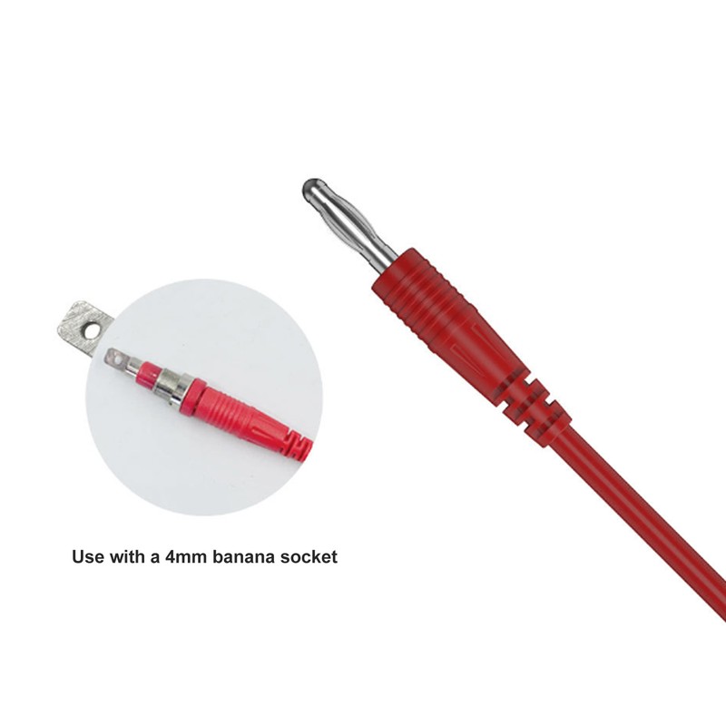 4mm Dual Banana Plug Test Leads with Repair Testing Hooks