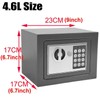 Lucn Electronic Safe Box Password Case 4.6L Grey Steel Digital/Key